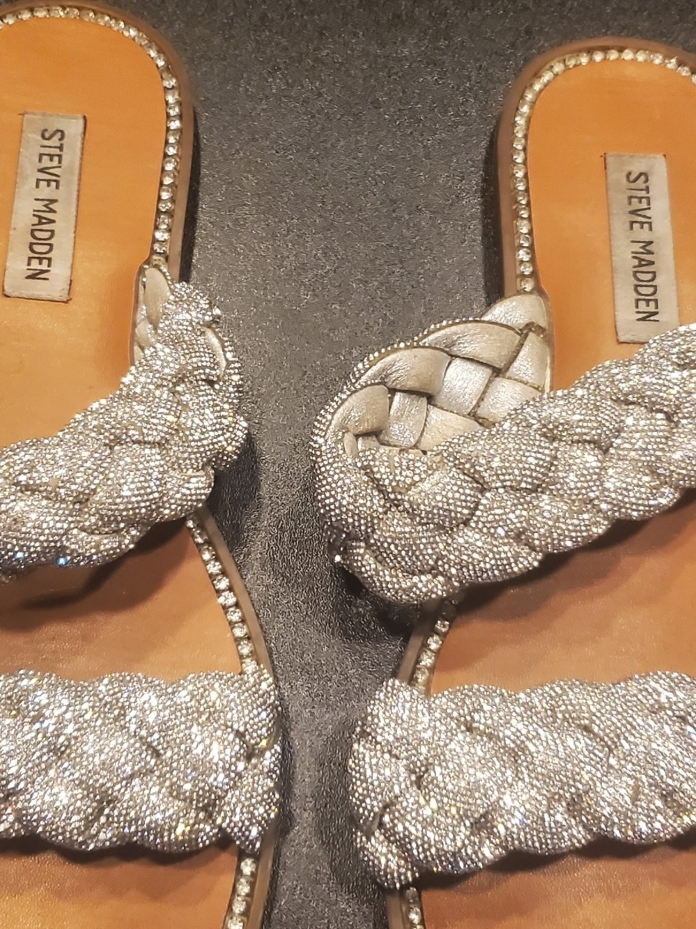 Steve Madden Newbie Sandals Rhinestone Size 10